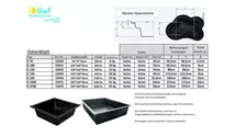 GFK-Rechteckbecken E2300 200*240*60cm 2300ltr.