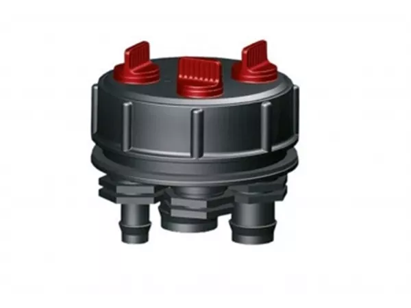 3er Verteiler 1/2", 3/4", 1" in GFK-Abdeckungen