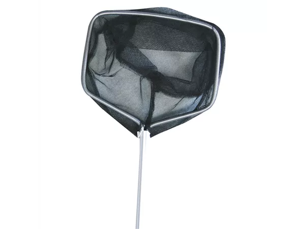 Alu-Kescher schwarz mit Stiel 90cm, Netz grob 2417cm