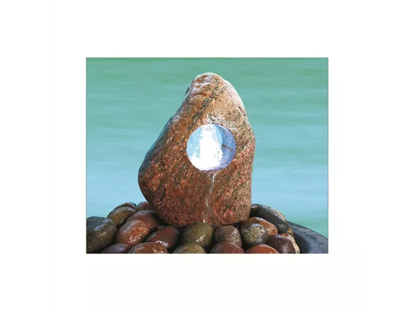 Quellstein Felsgrotte mit gesägtem Fuß,Bohrung DM32mm,H ca.30-40 cm Quellstein Felsgrotte mit gesägtem Fuß,Bohrung DM32mm,H ca.30-40 cm